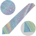 thumbnail image 3 of SKYSONIC Rectangle Rainbow Gemstone Printed Table Runner 13x70in for Wedding Birthday Holiday, 3 of 7