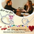 thumbnail image 4 of Fasjewly 925 Sterling Silver Heart Birthstone Necklace, Bow Knot Pendant Christmas Birthday Anniversary Jewelry Gift for Women Mom, 4 of 10