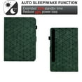thumbnail image 2 of Embossed Folio Flip Smart Case for Samsung Galaxy Tab S9/S8/S7, Premium PU Leather Kickstand Card Slots Magnetic Auto Sleep / Wake with Pen Slot Case for Samsung Galaxy Tab S9/S8/S7, Green, 2 of 5