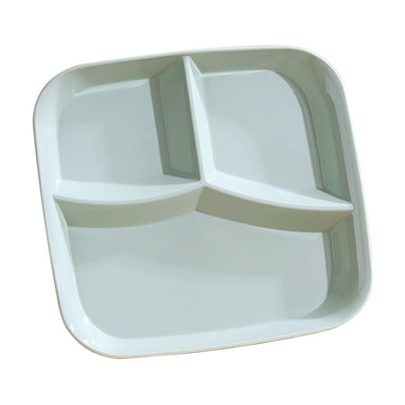 

Grandest Birch Shockproof Divided Plate Anti-aging PP 3-grids Heat Insulation Divided Lunch Plate for Dining Anti-fall Safe Food G