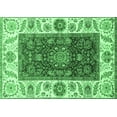 thumbnail image 1 of Ahgly Company Indoor Rectangle Abstract Emerald Green Modern Area Rugs, 2' x 5', 1 of 4
