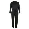 thumbnail image 3 of 2 Piece Tracksuit Sets for Womens Sweatsuits Solid Color Pullover T-Shirt Sweatpants Jogging Suits, 3 of 8