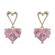 thumbnail image 2 of Pendientes de cristal en forma de corazón estilo dulce para mujer Pendientes ligeros de temperamento Dongdaemun, nueva versión coreana Pendientes para mujer, 2 of 6