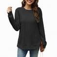 thumbnail image 2 of Godom Womens Plus Size Tops Crewneck Long Sleeve Shirts Loose Tunic Tops Fall Pullover, 2 of 6