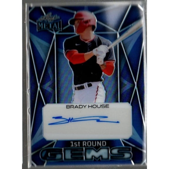 Brady House 2024 Leaf Metal Prismatic Blue Auto /25 1st Round Gems #1RGBH1 Baseball Card