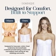 thumbnail image 5 of Dominique Women’s Backless Strapless Juliette Satin Longline Bustier Bridal Bra #8950 – Full Support- Lingerie for women, 5 of 6
