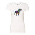 thumbnail image 2 of Colorful Dachshund Is My Spirit Animal Lover Womens Slim Fit Junior Tee, White, X-Large, 2 of 3