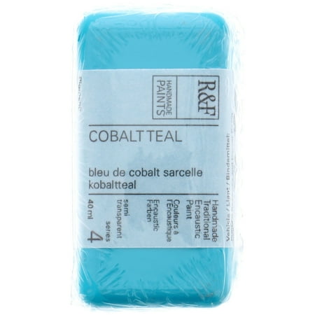 UPC: 0836943007543 | R&F Handmade Paints Encaustic Paint Cake  40ml  Cobalt Teal