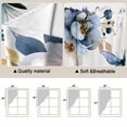 thumbnail image 5 of Vintage Blue Floral Swag Curtains for Kitchen/Bedroom/Living Room, Farmhouse Watercolor Flower Butterflies Scalloped Curtains 63 Inch Long, Window Swag Topper Curtains Valances 2 Panels Set 36"x63", 5 of 8