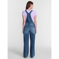 thumbnail image 2 of No Boundaries Wide Leg Baggy Overalls, Women's XXS-XXL, 2 of 4