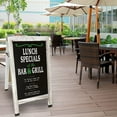 thumbnail image 4 of Excello Global Products Heavy-Duty Sidewalk Chalkboard Standing Sign A-Frame, White - EGP-CKB-0015, 4 of 9