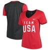 Women's Nike Heathered Red/Heathered Gray Team USA Touch V-Neck Performance T-Shirt
