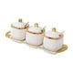 thumbnail image 4 of Tarro de cerámica para especias de gran capacidad con tapa, elegante caja para especias, condimentos de cocina Blanco, 4 of 9