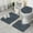 Black Leopard Pattern, variant on Black and White Leopard Pattern Bathroom Rugs Sets 3 Piece,Toilet Cover Set,Absorbent Non Slip Bathroom Mats Sets with U-Shaped Contour Rug Toilet Rug Set