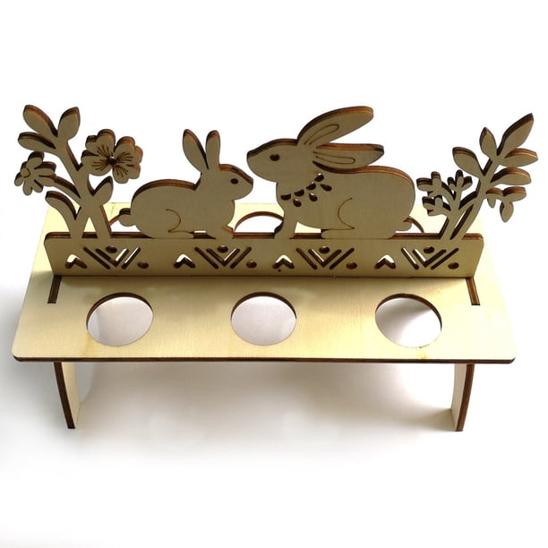 Wosthever Decoración de Pascua, estante para huevos, bonita bandeja DIY, estantes reutilizables para festivales, cocina, adorno de exhibición, hogar Kits de decoración para fiestas Animal Wosthever HA028334-02