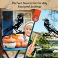 thumbnail image 6 of Metal Raven - Artistic Blackbird Silhouette, Outdoor Decor for Garden, Patio, Yard - Ornament for Home, Lawn, Gate, Fence - Black, 6 of 9