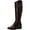 Chocolate Brown, variant on Womens Brown Hardware Trim Stretch Gore Cushioned Comfort Bexleyy Round Toe Block Heel Zip-Up Leather Riding Boot 7 M WC