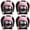 E-4PC#004, variant on Funny Cartoon Car Headrest Covers – Grinning Face Design with Stretchable Elastic Fit for Cars, Trucks & SUVs | Easy Install, Seat Protection & Holiday Decor (4-Pack)