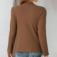 thumbnail image 5 of Breezora Women Long Sleeve Thermal Top Mock Neck Twist Detail Fitted Soft Stretch Tee S Size Coffee, 5 of 5