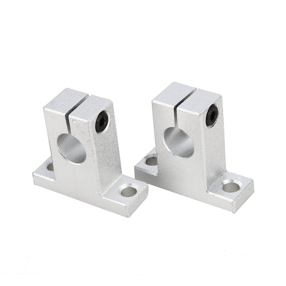 2 piezas SK12 Soporte de eje de riel lineal Soporte de eje óptico vertical