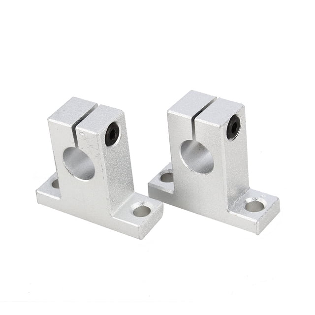 2 piezas SK12 Soporte de eje de riel lineal Soporte de eje óptico vertical