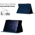 thumbnail image 4 of Case for Samsung Galaxy Tab A 10.1" 2016 SM-T580 / SM-T585, Embossed PU Leather Cover Flip with Smart Auto Wake / Sleep Stand Function Pencil Holder and Card Slots & Footgrip Case, Blue, 4 of 5