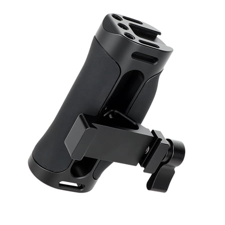 Aluminum Camera Handgrip Quick Release Side Handle with Cold Shoe Mount For DSLR/Digital Camera/Monitor Cage