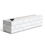 ChicWrap Subway Tile Plastic Wrap Refillable Dispenser with 9" x 250' Roll of Professional Grade Plastic Wrap