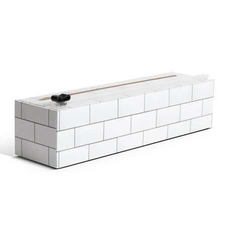 ChicWrap Subway Tile Plastic Wrap Refillable Dispenser with 9" x 250' Roll of Professional Grade Plastic Wrap