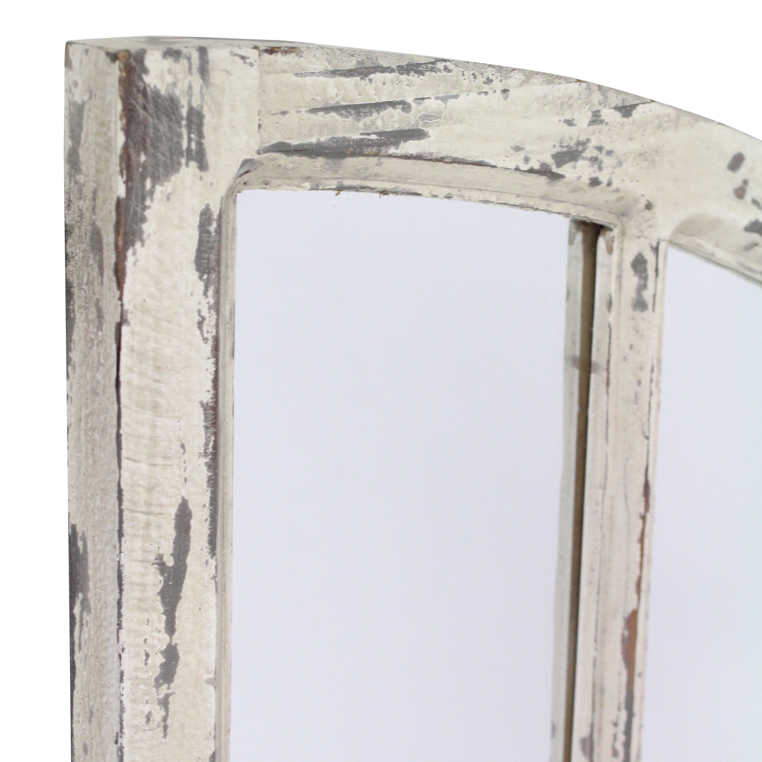 Arched Mirrored Window Pane Wall Wood Decor Rustic Vintage Arched Mirrored Window Pane Wall Wood Decor Rustic Vintage Decorative Mirror Set