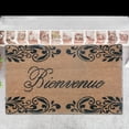 thumbnail image 2 of Maison Concepts Coir Door Mat Bienvenue Scroll (Black) 18" X 30" X 2", 2 of 3