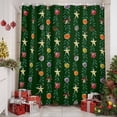 thumbnail image 2 of Shower Curtain 66"W x 72"L Christmas Colorful Balls Red Berry Leaves Green Fabric Shower Curtains Set with Hooks Water Repellent Bathroom Curtains Machine Washable Bathroom Accessories, 2 of 9