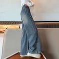 thumbnail image 2 of Gunia Baggy Jeans For Girls Stylish Straight Leg With Embroidered Design Fashion Wide Leg Trousers Big Kids Tweens Comfortable Casual Teen Girl Denim Pants 5-16 Years, 2 of 9