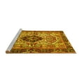 thumbnail image 2 of Ahgly Company Machine Washable Indoor Round Persian Yellow Traditional Area Rugs, 3' Round, 2 of 4