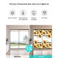 thumbnail image 4 of Window Privacy Film Summer Sunflower Stained Glass Window Film Decorative Sun Block Window Cover Butterfly Text Vintage Watercolor Window Clings Static Adhesive Sticker for Bathroom 17.7"x39.3", 4 of 7