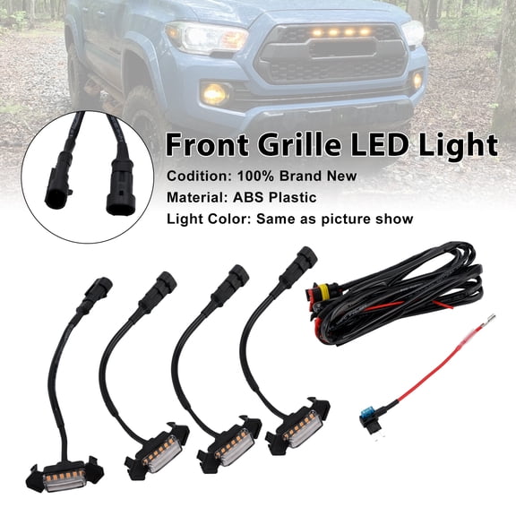 Clear Lens Amber Light Front Grille LED Light Kit Fit for Toyota Tacoma 2016-2023