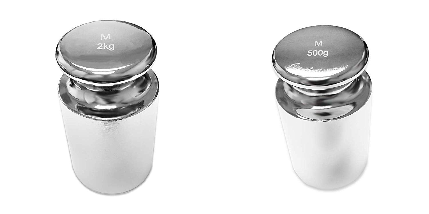 True 2kg 2000g OIML Class M2 Calibration Weight + True 500g OIML Class