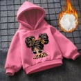 thumbnail image 2 of Little Girls Pullover Hoodie Sweatshirt Long Sleeved Printed Hooded Jacket Outerwear Cozy Pullover Sweatshirt Top Size 6-7T , Pink, 2 of 6