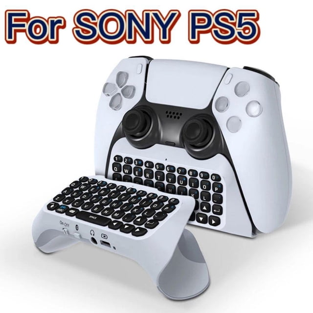 PS5 Clavier de Manette, Clavier de Manette Sans Fil Portable Rechargeable, Rechargeable, avec Haut-Parleur Intégré