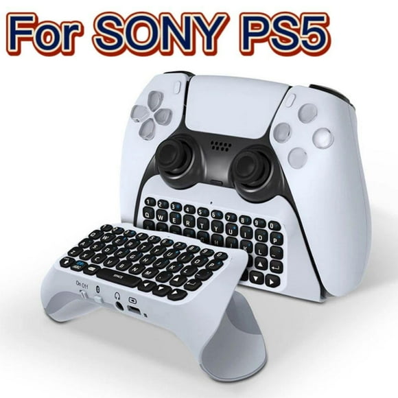 PS5 Controller Keyboard, Portable Rechargeable Wireless Controller Keyboard, Rechargeable, with Built-in Speaker