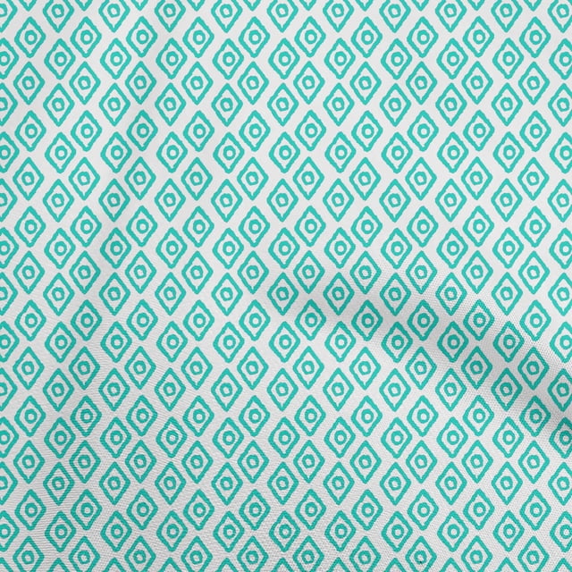 oneOone Cotton Poplin Turquoise Green Fabric Block Sewing Craft Projects Fabric Prints By Yard 56 Inch Wide-20