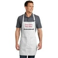 thumbnail image 2 of Personalized Apron Add a Name Embroidered Design Add Your Own Name Full-Length Apron with Two Pockets 22"(W) x 30"(L) (White), 2 of 4