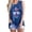 Blue 2, variant on Women's Tanks Women's Colorful Pineapple Print Crewneck Sleeveless T Shirt Summer Blue 2 L