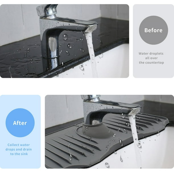 HANBIN Silicone Faucet Drain Pad Waterproof Faucet Protector Mat Water  Catcher Mat Kitchen Sink Accessories 