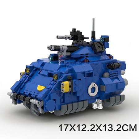 Sci-Fi Heavy Armored Assault Tank Building Blocks Kit Futuristic Military Armored Vehicle DIY Assembly Brick Model Collectible Toy