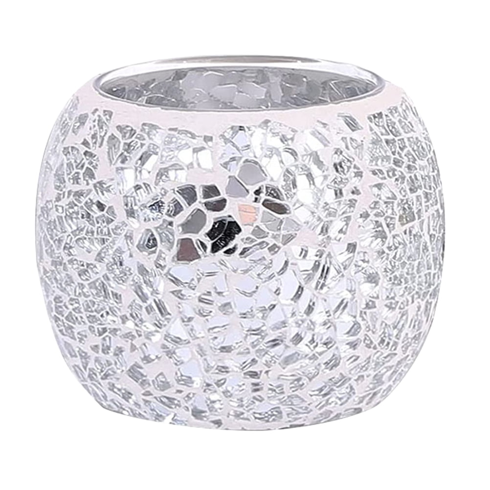 Candle Cup Holder Glass Decorative Tealight Votive Holders Mosaic Bowl