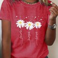thumbnail image 3 of Camiseta de talla grande para mujer, Top con estampado de huellas de corazón y perro, camiseta informal suave y elástica, ropa de moda urbana 2024, 3 of 5