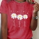 thumbnail image 3 of Camiseta de talla grande para mujer, Top con estampado de huellas de corazón y perro, camiseta informal suave y elástica, ropa de moda urbana 2024, 3 of 5