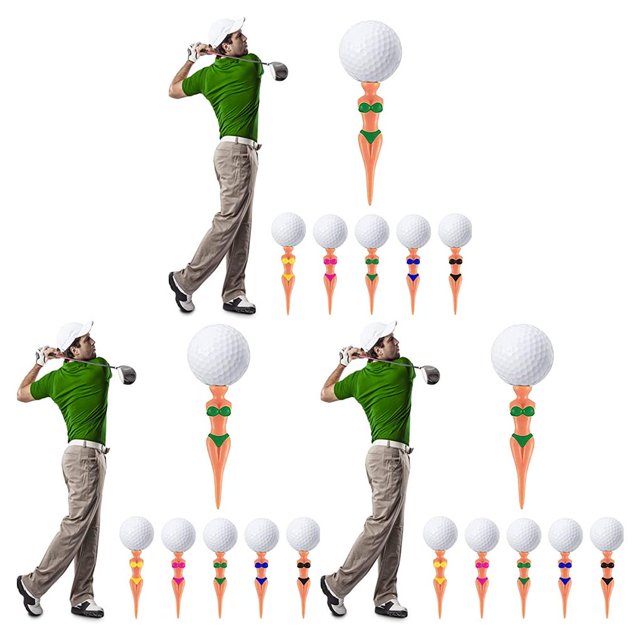 Eigraketly 15 Pieces Golf Ball Tee Nail Sport Stabilizer Golfing Shaped Base Device Woman Fitting Training Tees Professional Body Type1