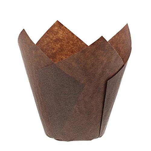 Royal Brown Tulip Style Baking Cups Medium Case of 2000